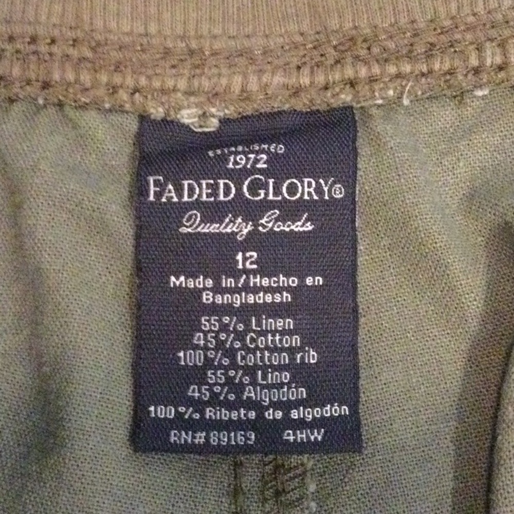 Faded Glory Green Cargo Shorts - Picture 9 of 9